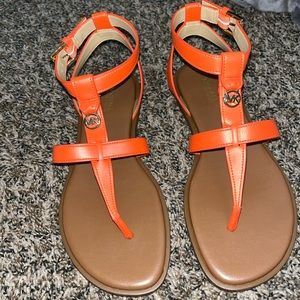 NWT//MK Orange sandals